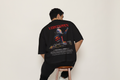 Motorsport Racing Black Oversized Back Graphic Printed T-Shirt
