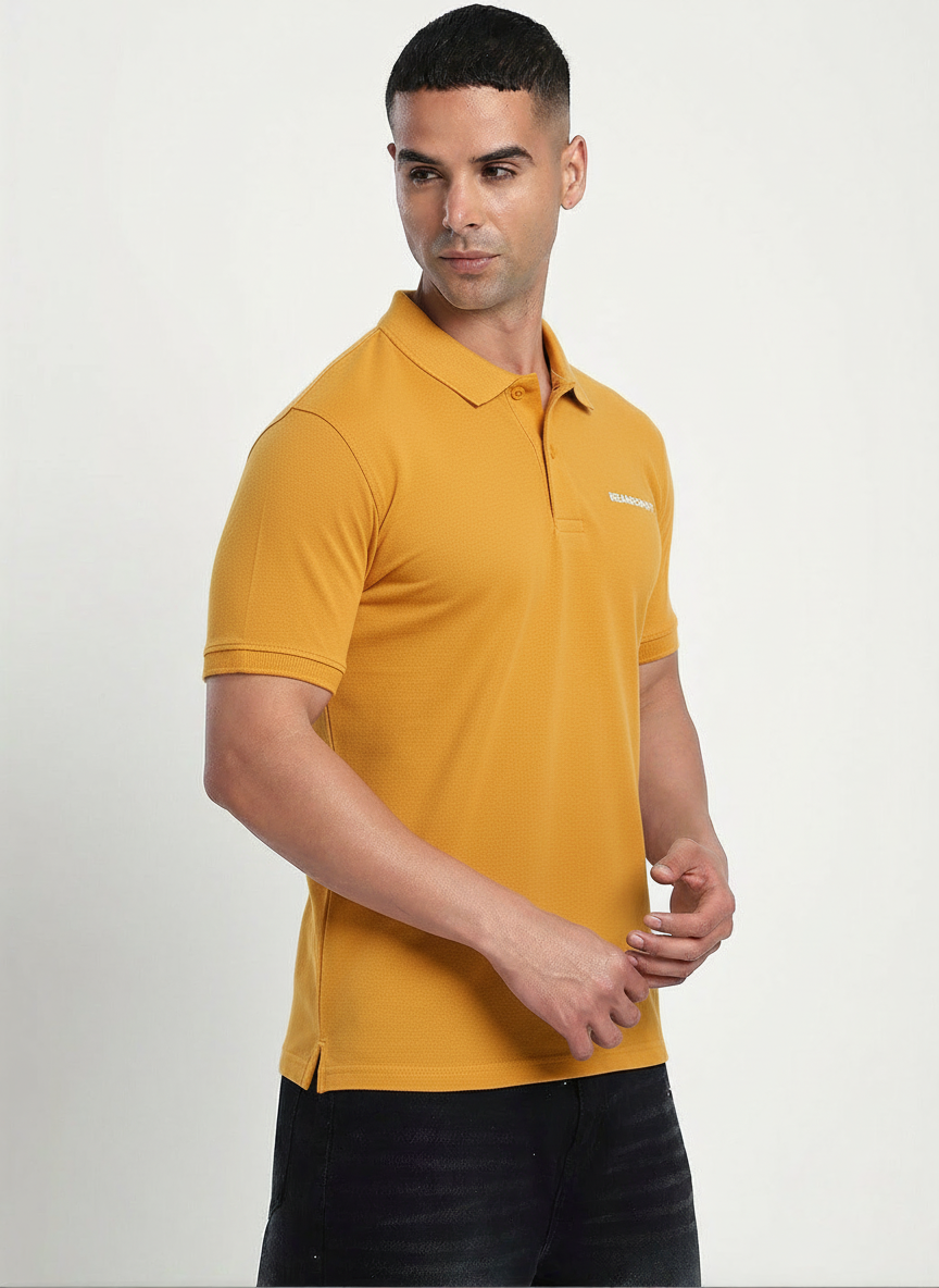 BEARCRAFT Men’s Yellow Polo T-Shirt – Regular Fit
