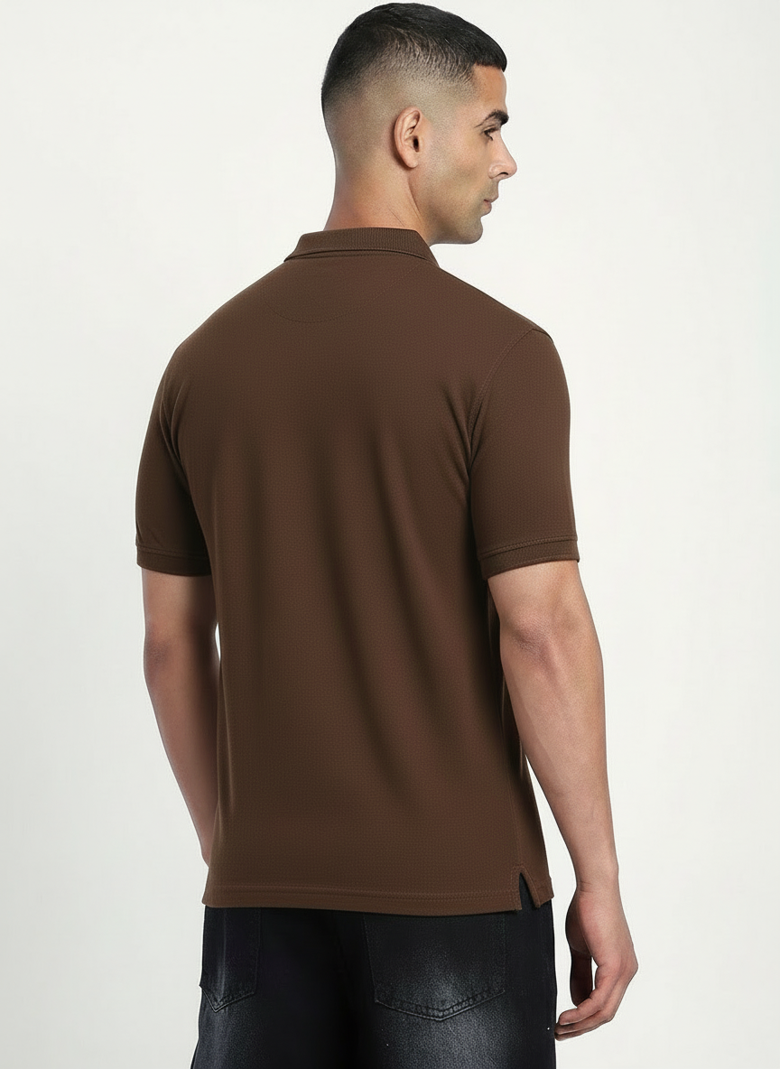 BEARCRAFT Men’s Brown  Polo T-Shirt – Regular Fit