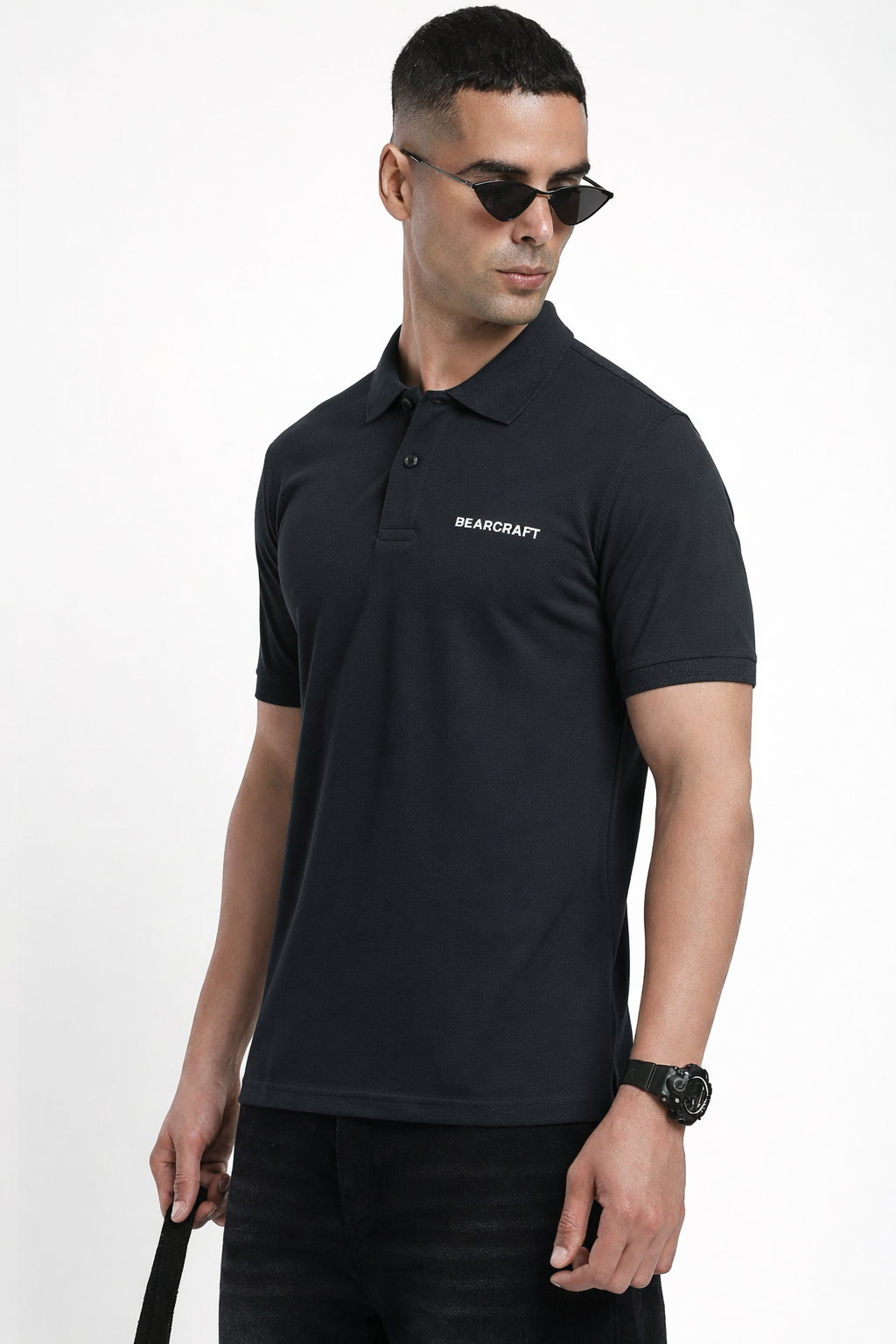 BEARCRAFT Men’s Pertol Blue Polo T-Shirt – Regular Fit