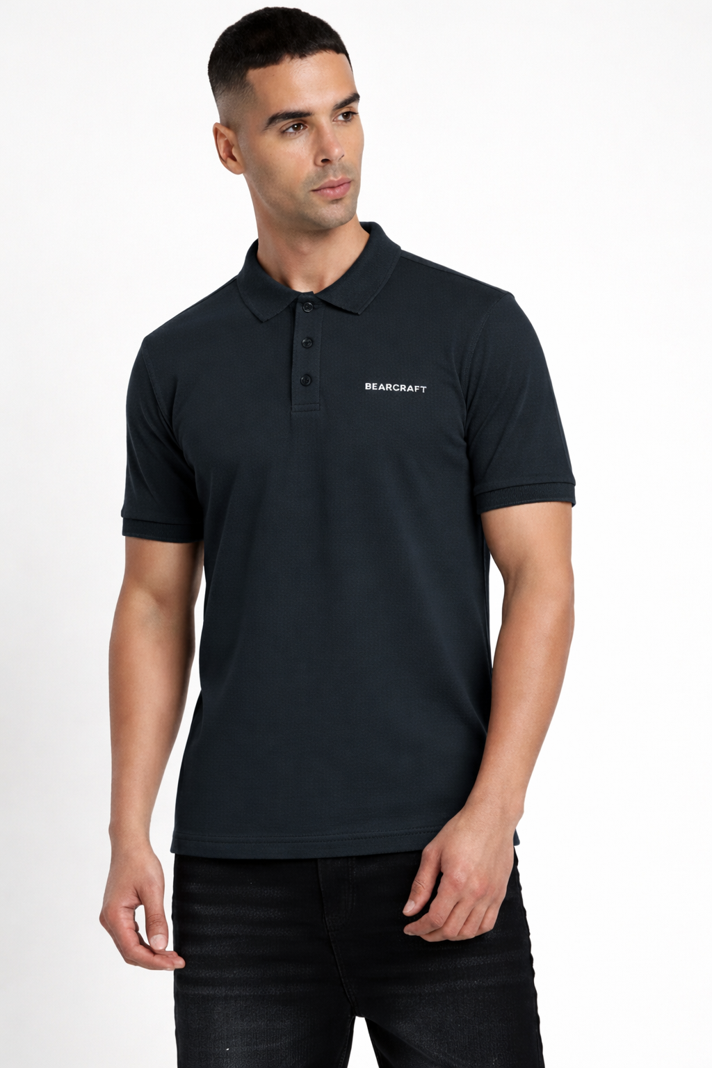 BEARCRAFT Men’s Pertol Blue Polo T-Shirt – Regular Fit
