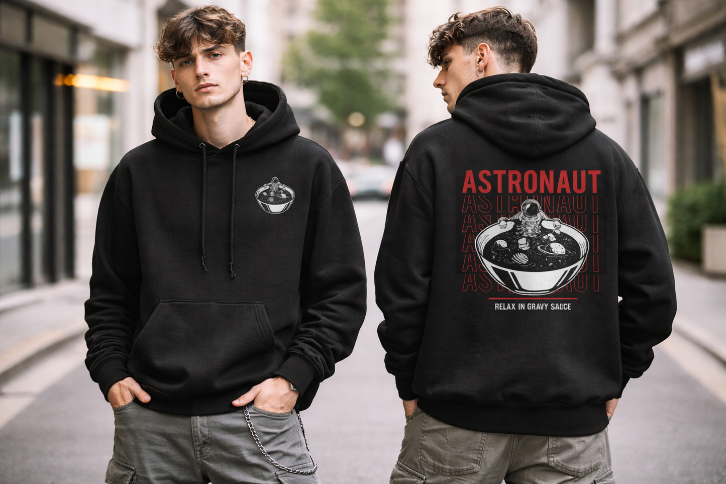 Astronaut – Relax in Gravy Sauce | Unisex Oversized Hoodie