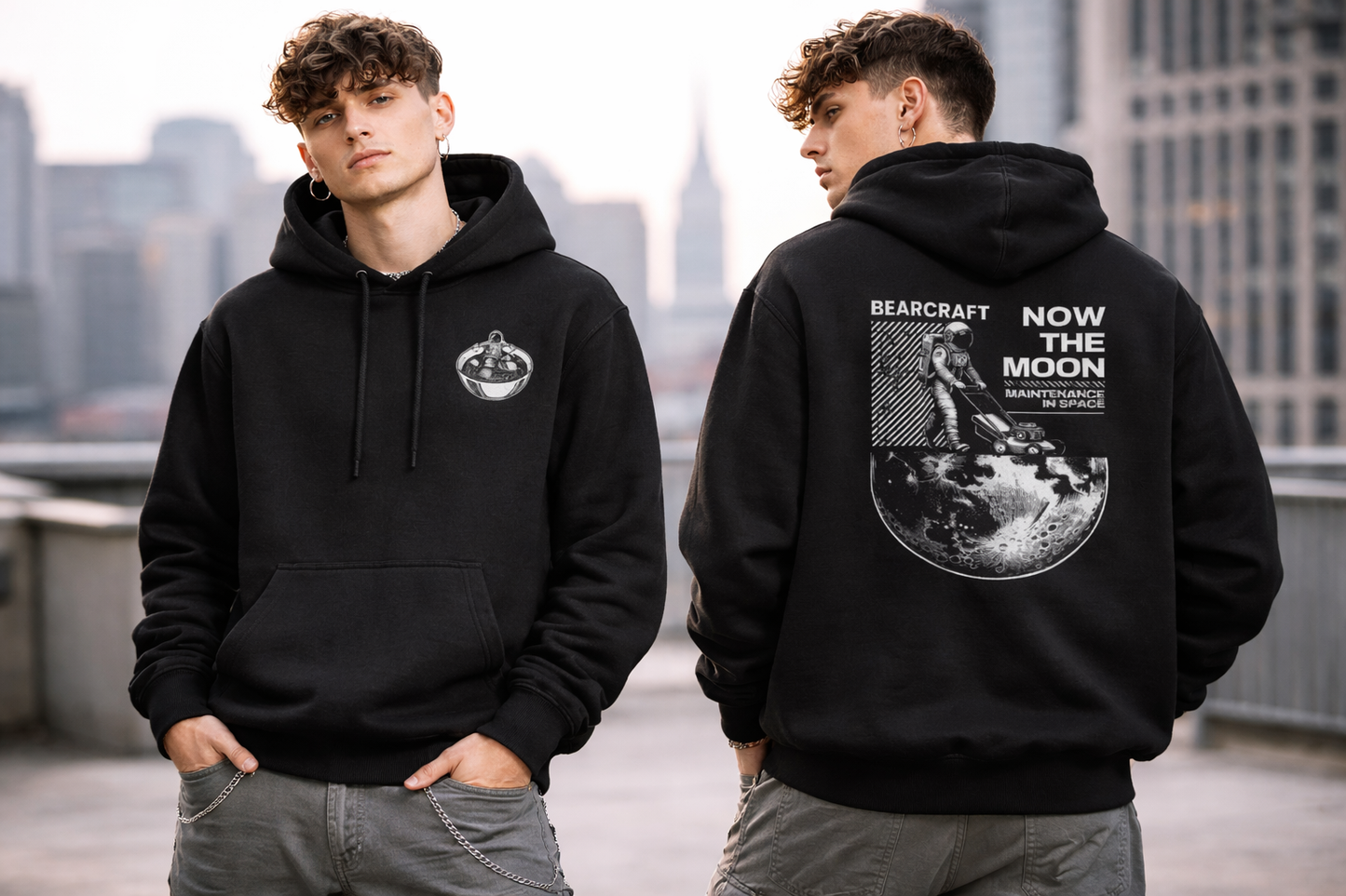 Maintenance in Space - Moon Duty Edition | Unisex Oversized Hoodie