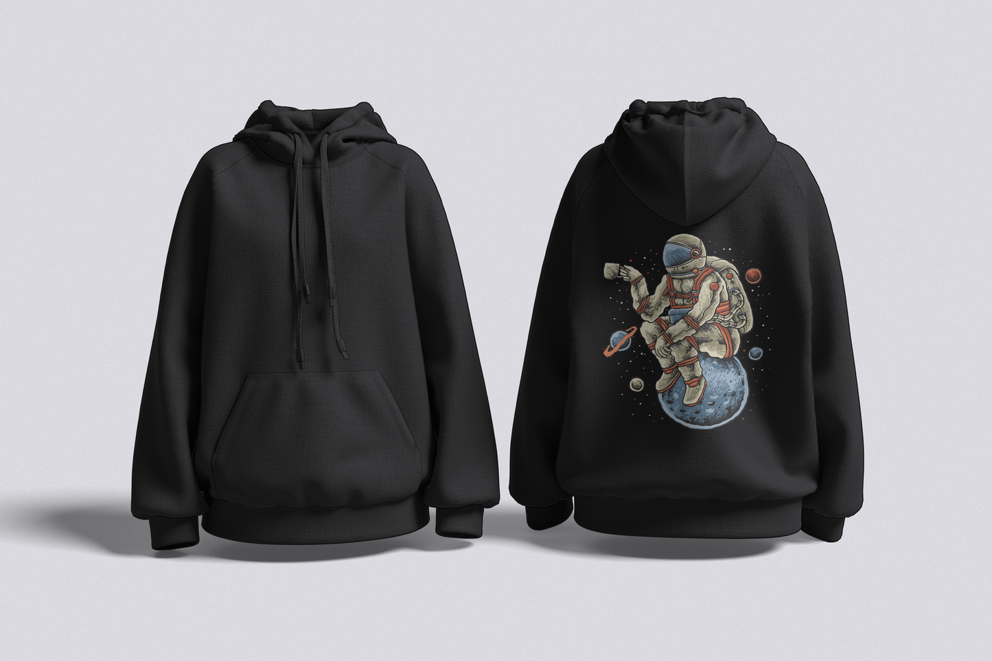 The Space Sip Moment - Moon duty Edition | Unisex Oversized Hoodie