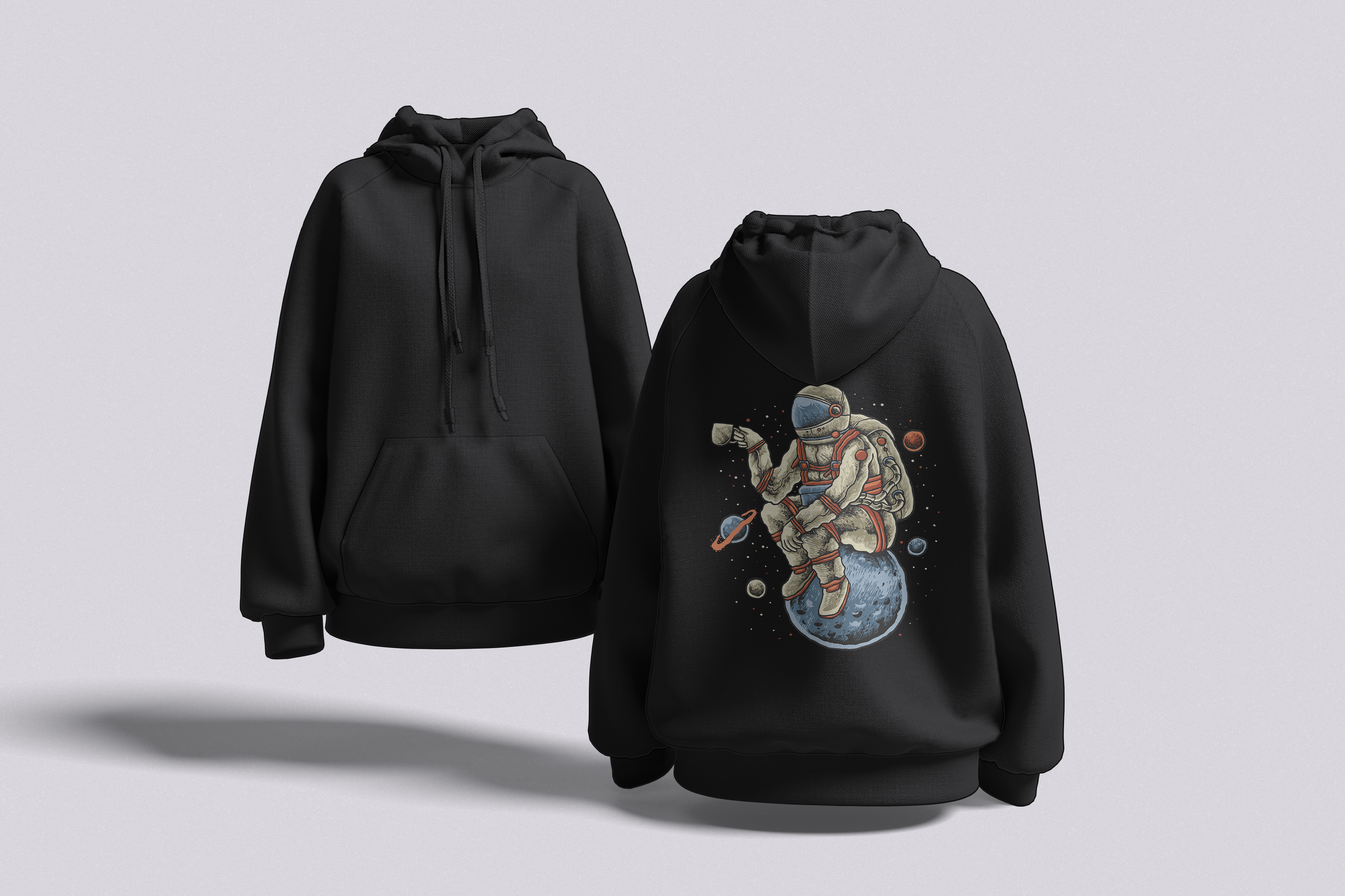 The Space Sip Moment - Moon duty Edition | Unisex Oversized Hoodie